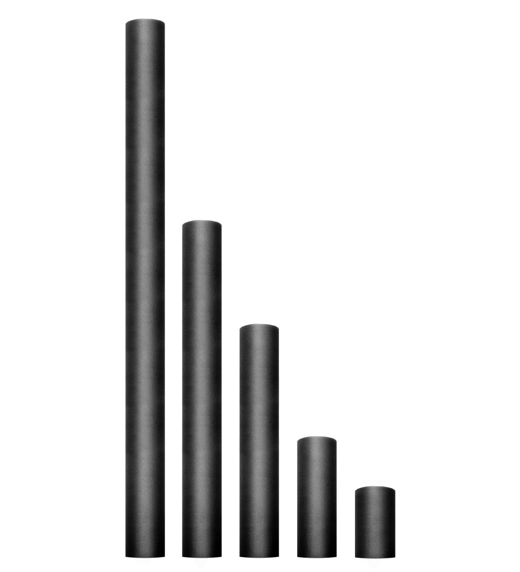 Jednobarevný černý tyl - 0,15 m
