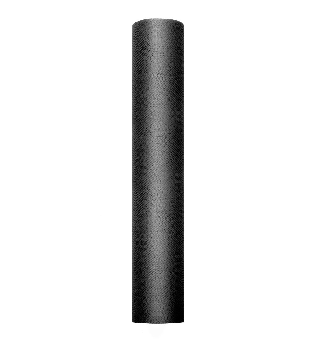 Jednobarevný černý tyl - 0,3 m