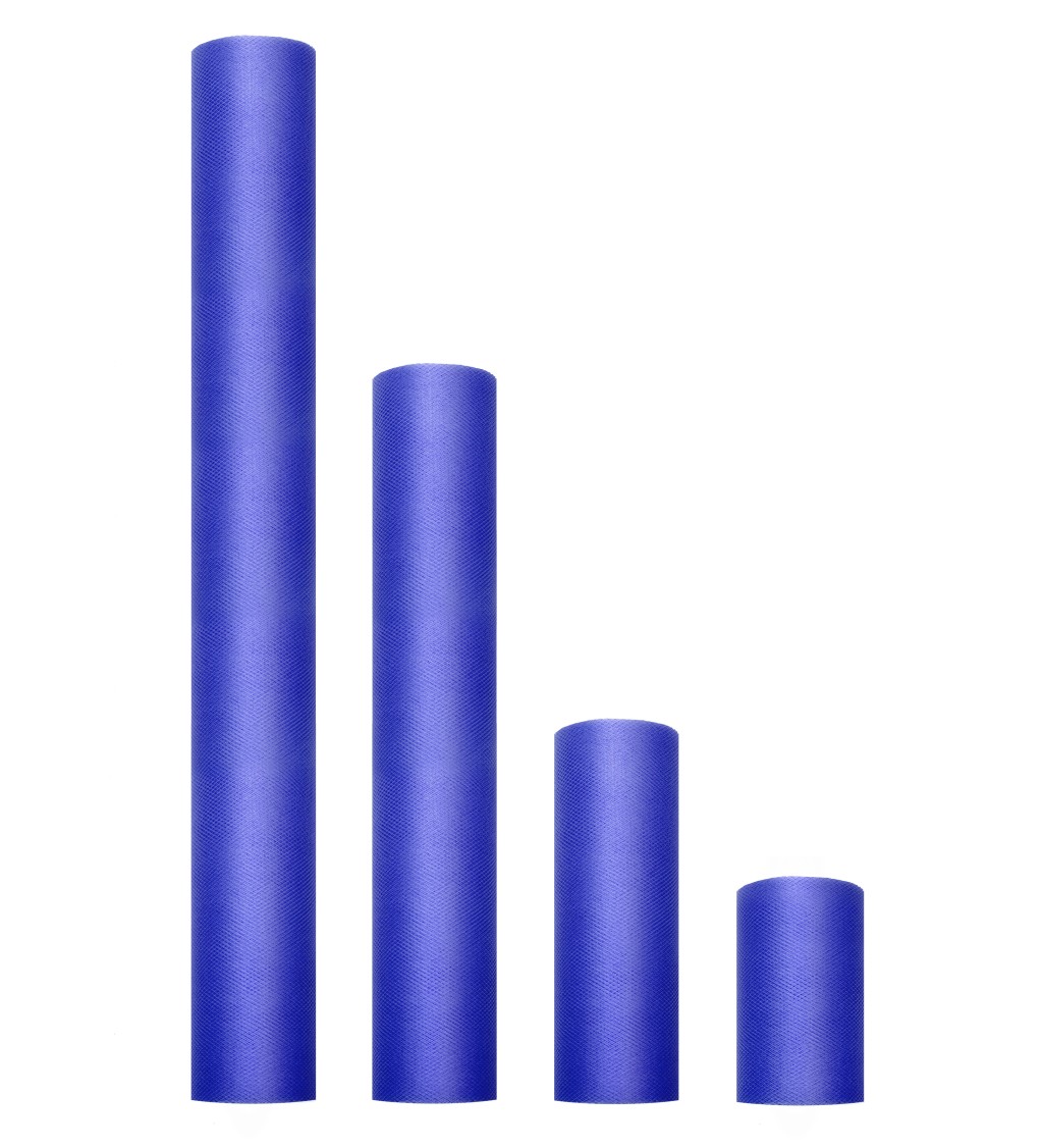 Jednobarevný tmavě modrý tyl - 0,3 m