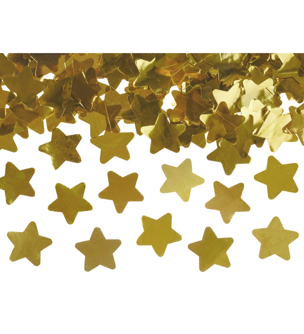 Vystrelovaci konfety 40 cm - zlate hvezdy