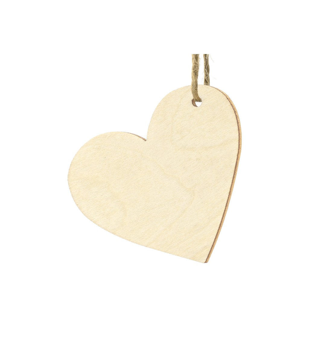 Wooden place cards Hearts, 6x5cm