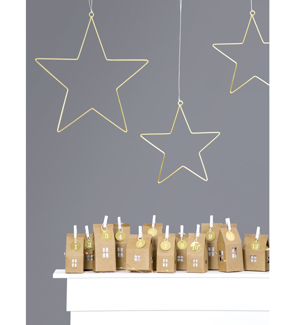 Kovové hvězdy - dekorace