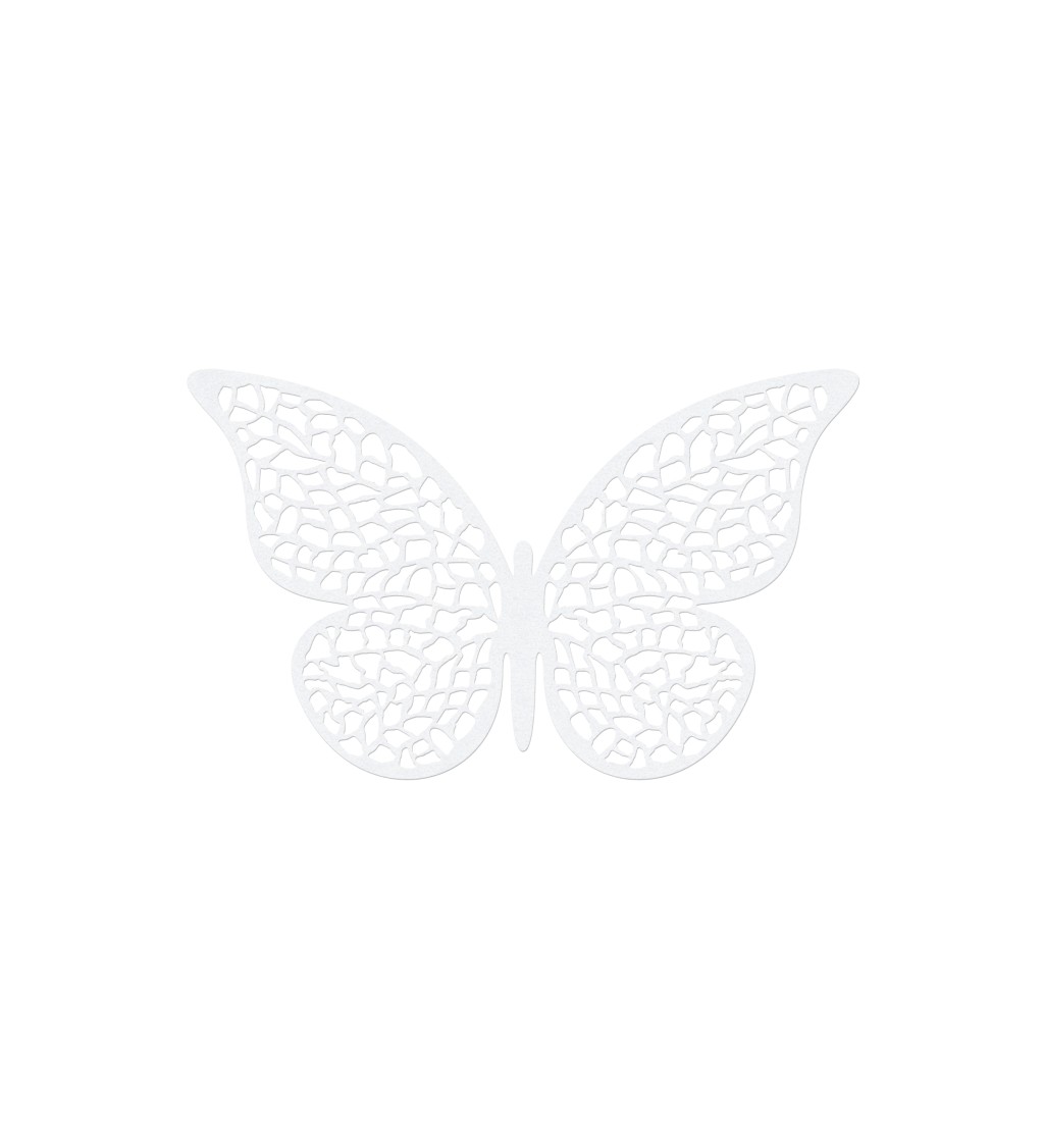 Papíroví dekorační motýlci - bílí V