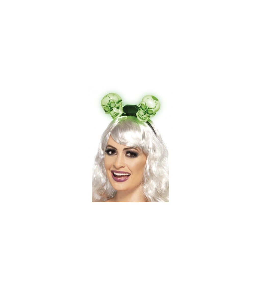 Svítící lebky na čelence