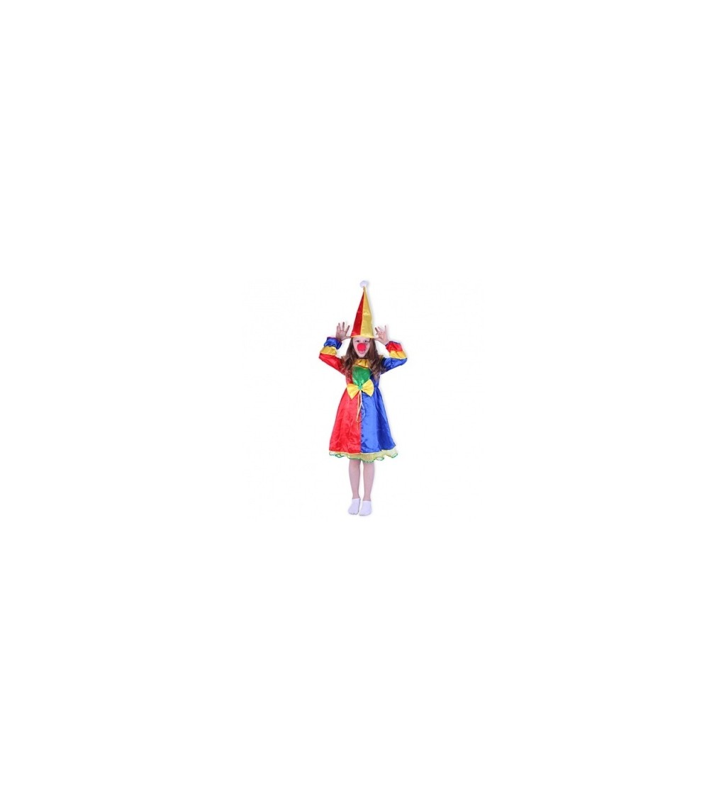 Dětský dívčí kostým - Klaunice s kloboukem