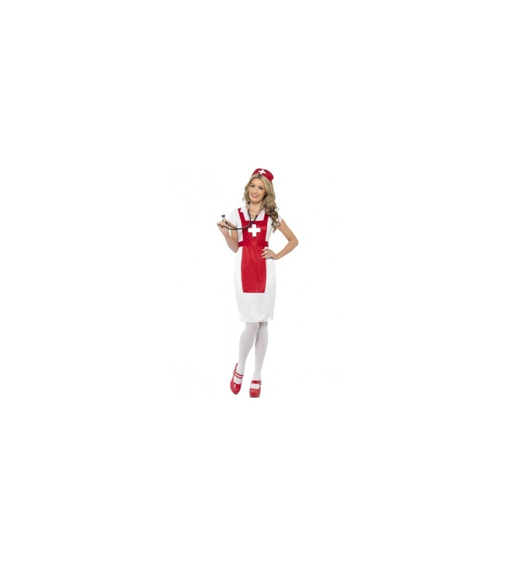 Kostým - Zdravotní sestřička, červená uniforma