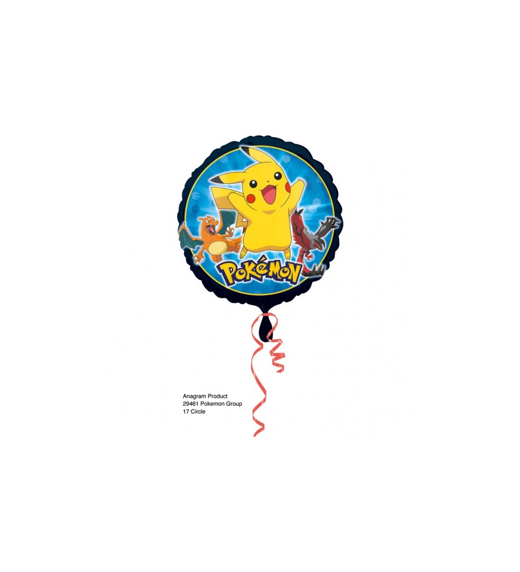 Fóliový balónek s Pokémony - kulatý
