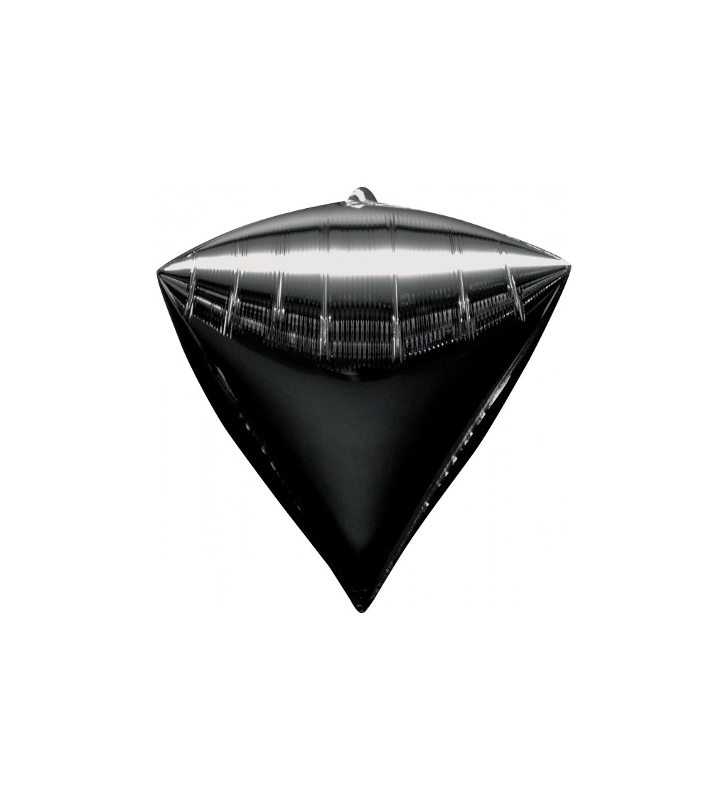 Fóliový balónek ve tvaru diamantu - černá