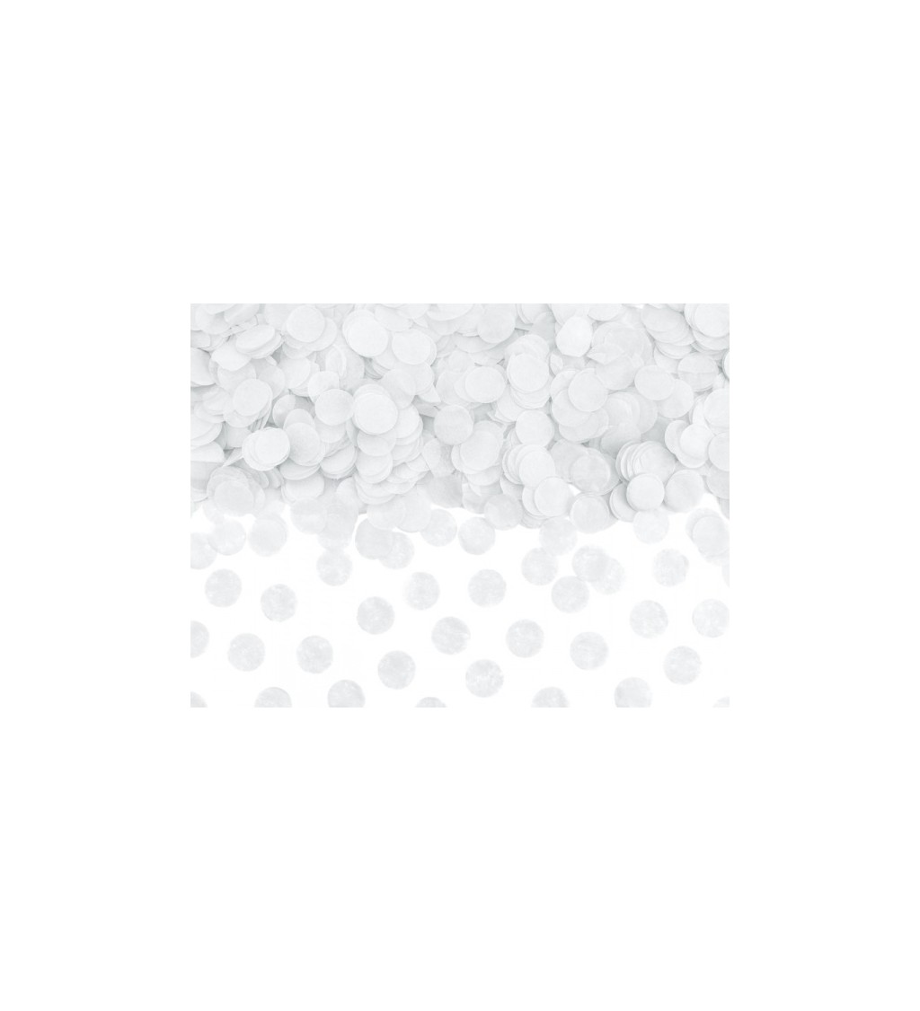 Bílé konfety - kolečka