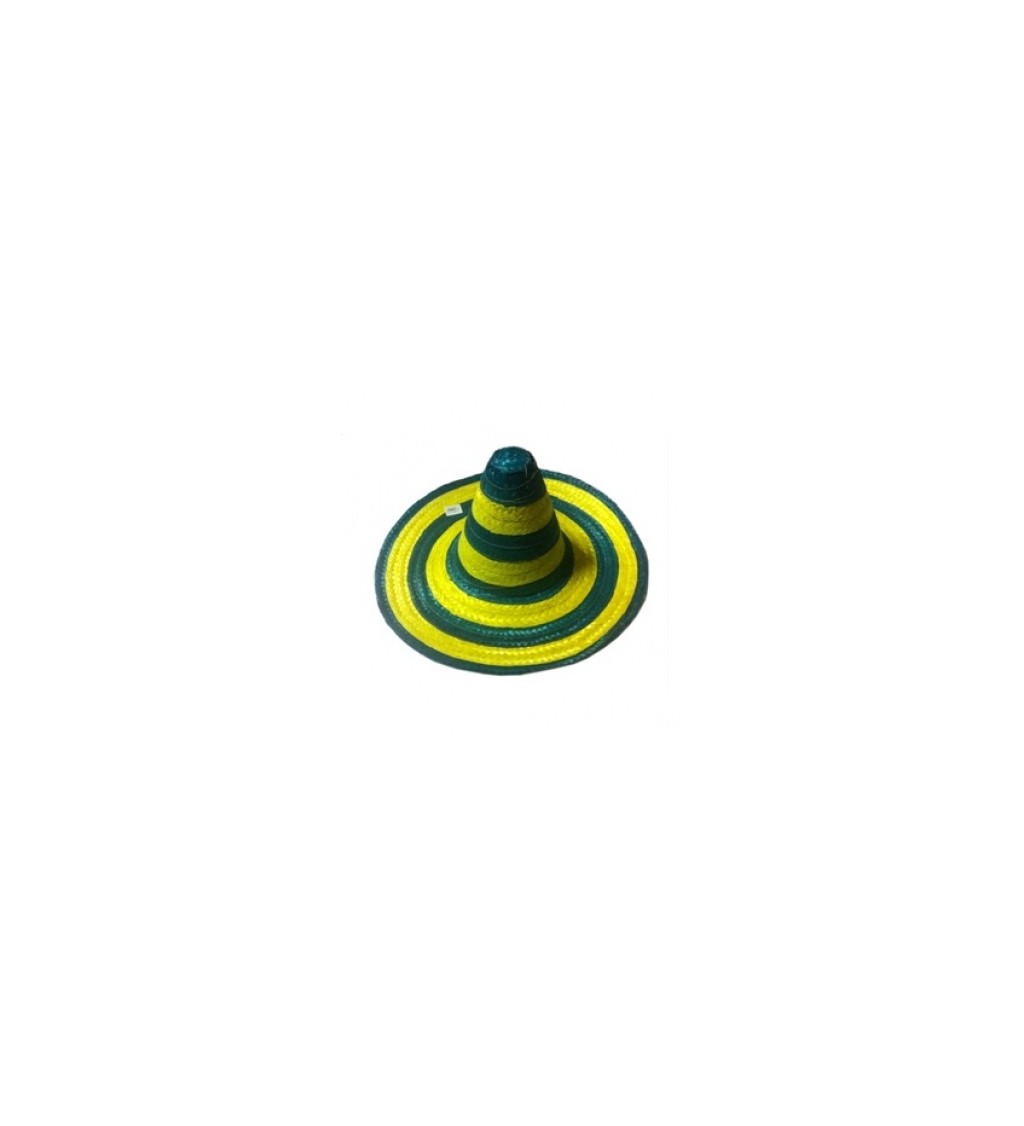 Sombréro - zelené a žluté pruhy