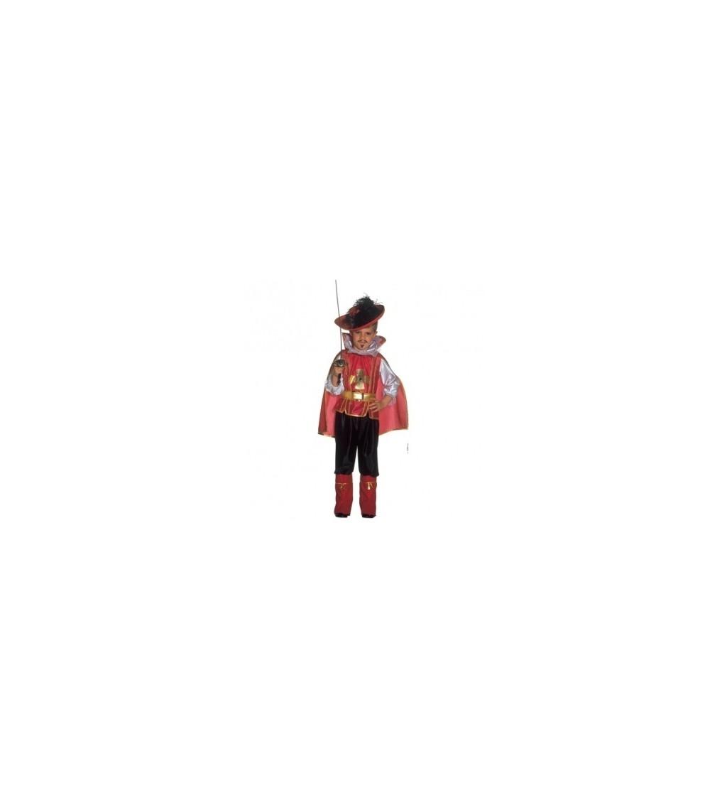 Dětský chlapecký kostým - Mušketýr červený