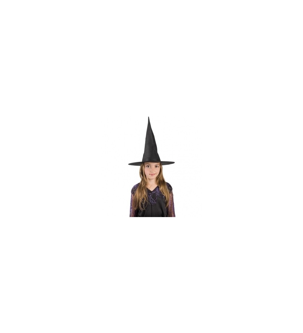 Dětský čarodějnický klobouk - barva černá