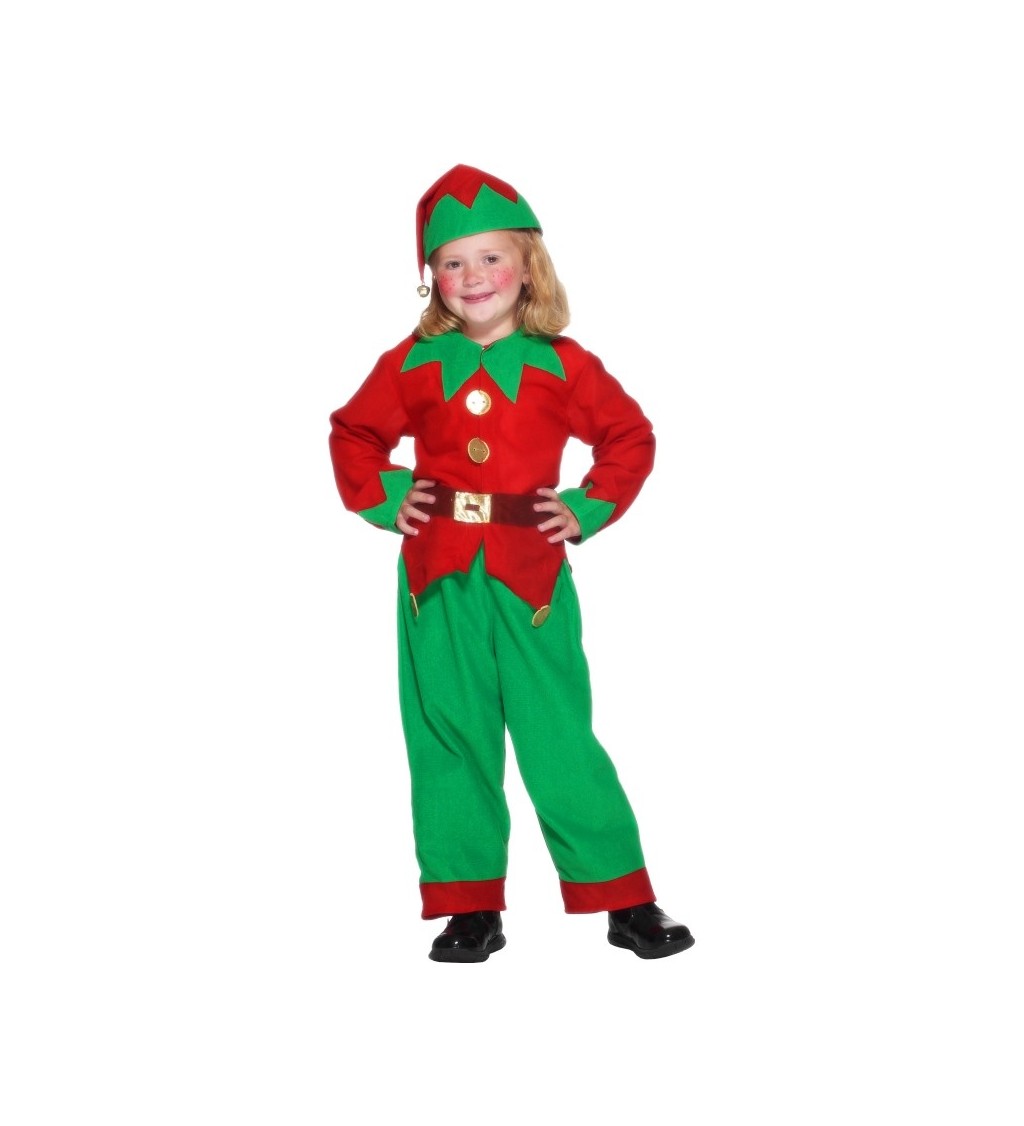 Dětský kostým - Vánoční elf(ka)