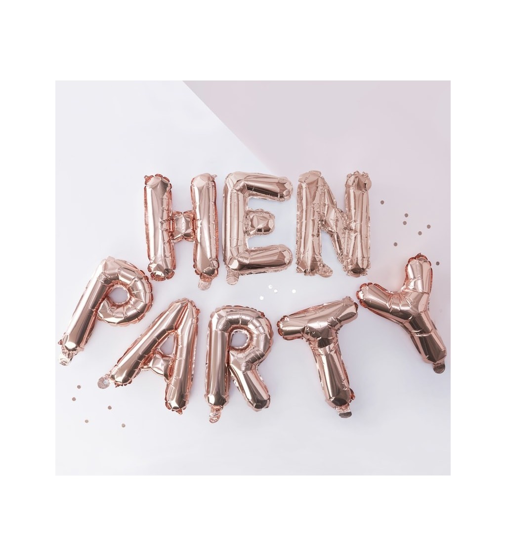 Balónky HEN PARTY - Zlaté