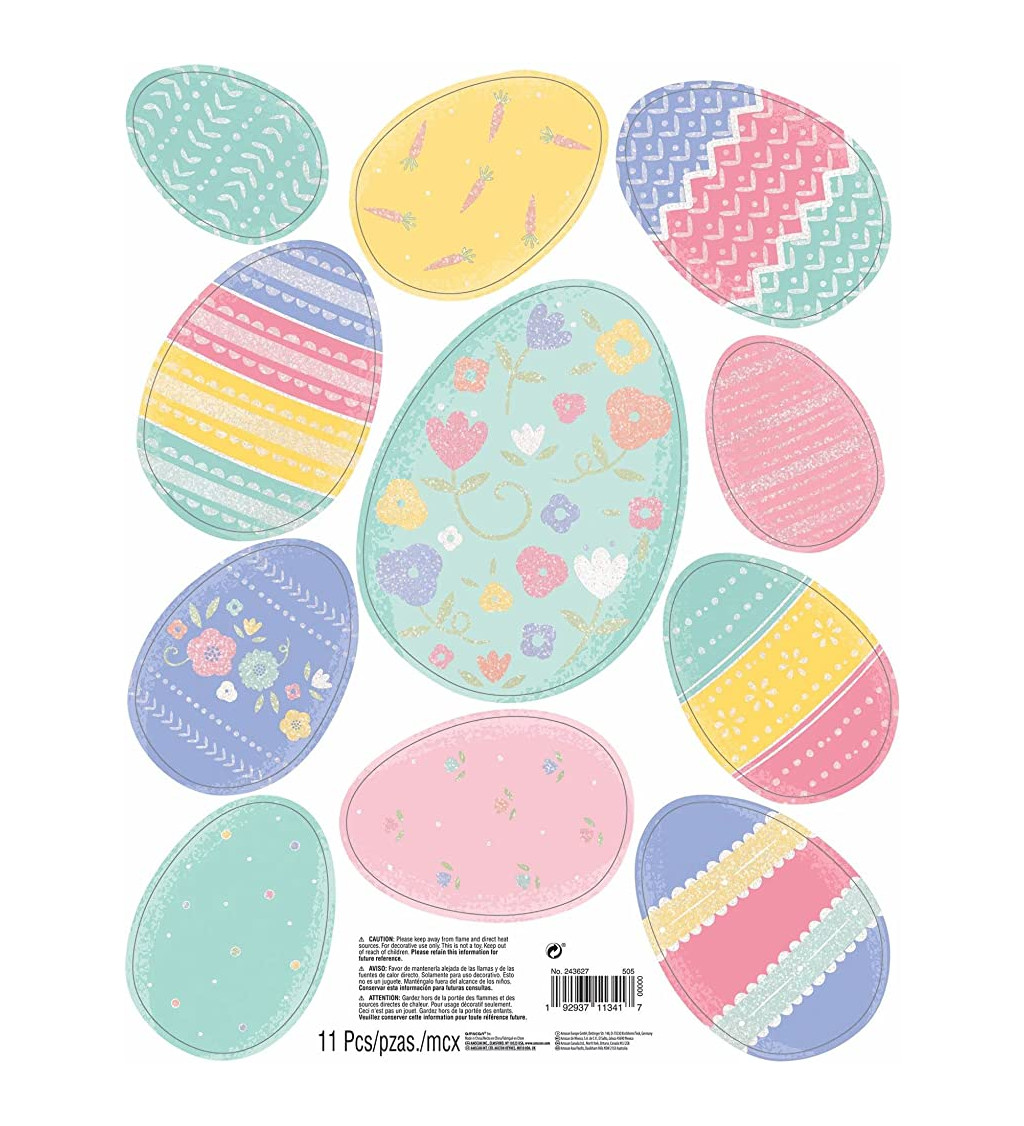 Okenní dekorace - velikonoční vajíčka