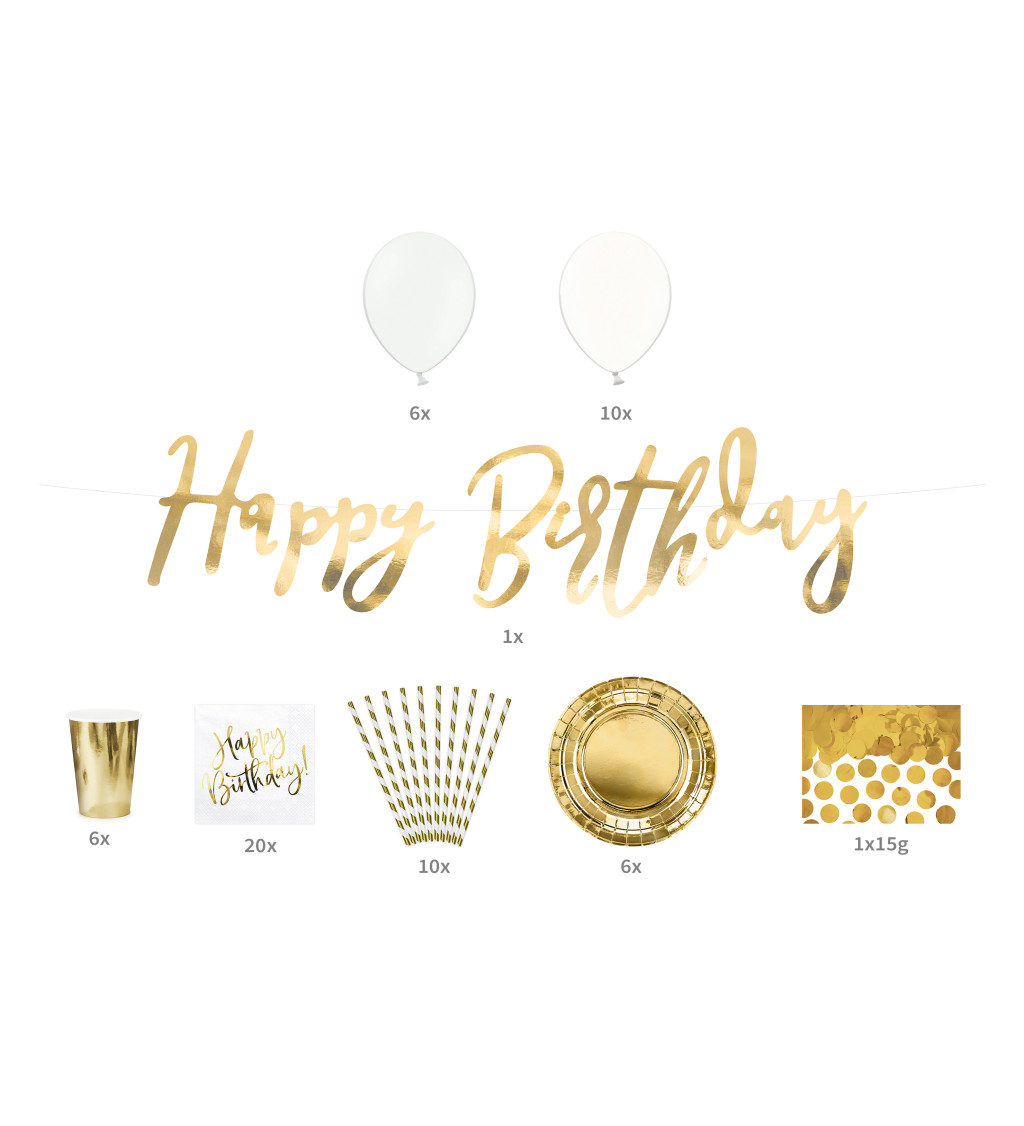 Gold Set - Happy Birthday