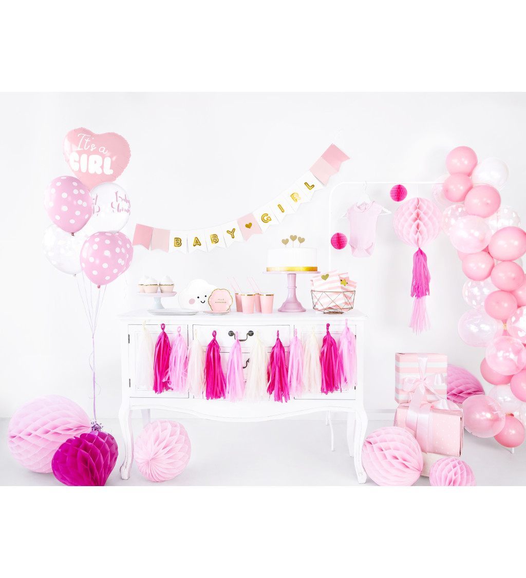 Balónky - růžové s putníky