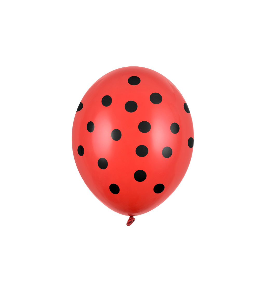 Balónky - červené s puntíky