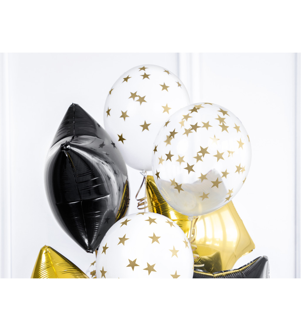 Balónky - zlaté hvězdičky