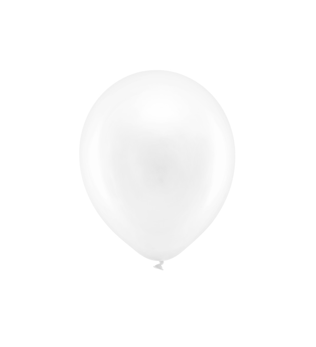 Bílý lesklý balonek