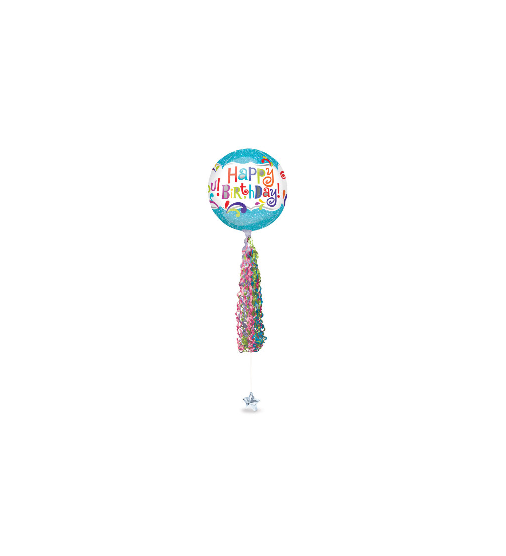 Třásně na balónek - barvy jednorožce