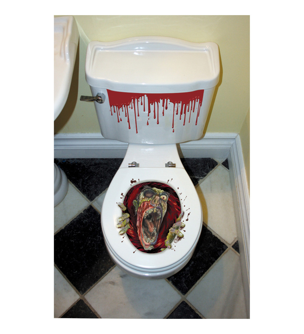 Samolepka na záchodové prkénko - horor