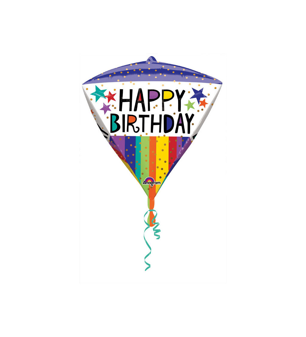 Diamantový balónek - Happy bday