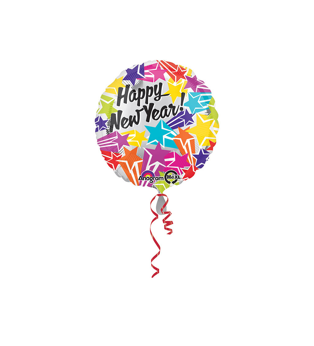 Balónek barevný - Happy New Year