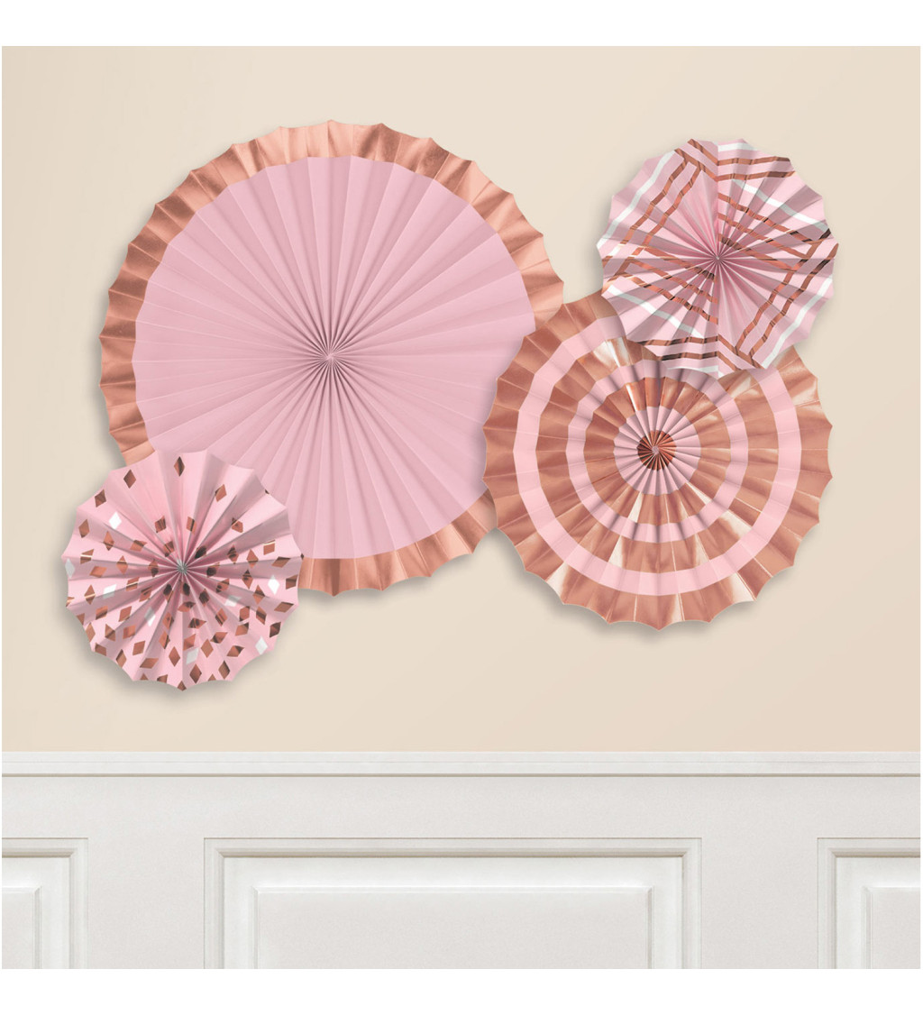 Papírová dekorace, růžová