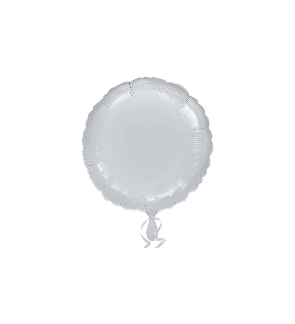 Balónek kolečko - stříbrné