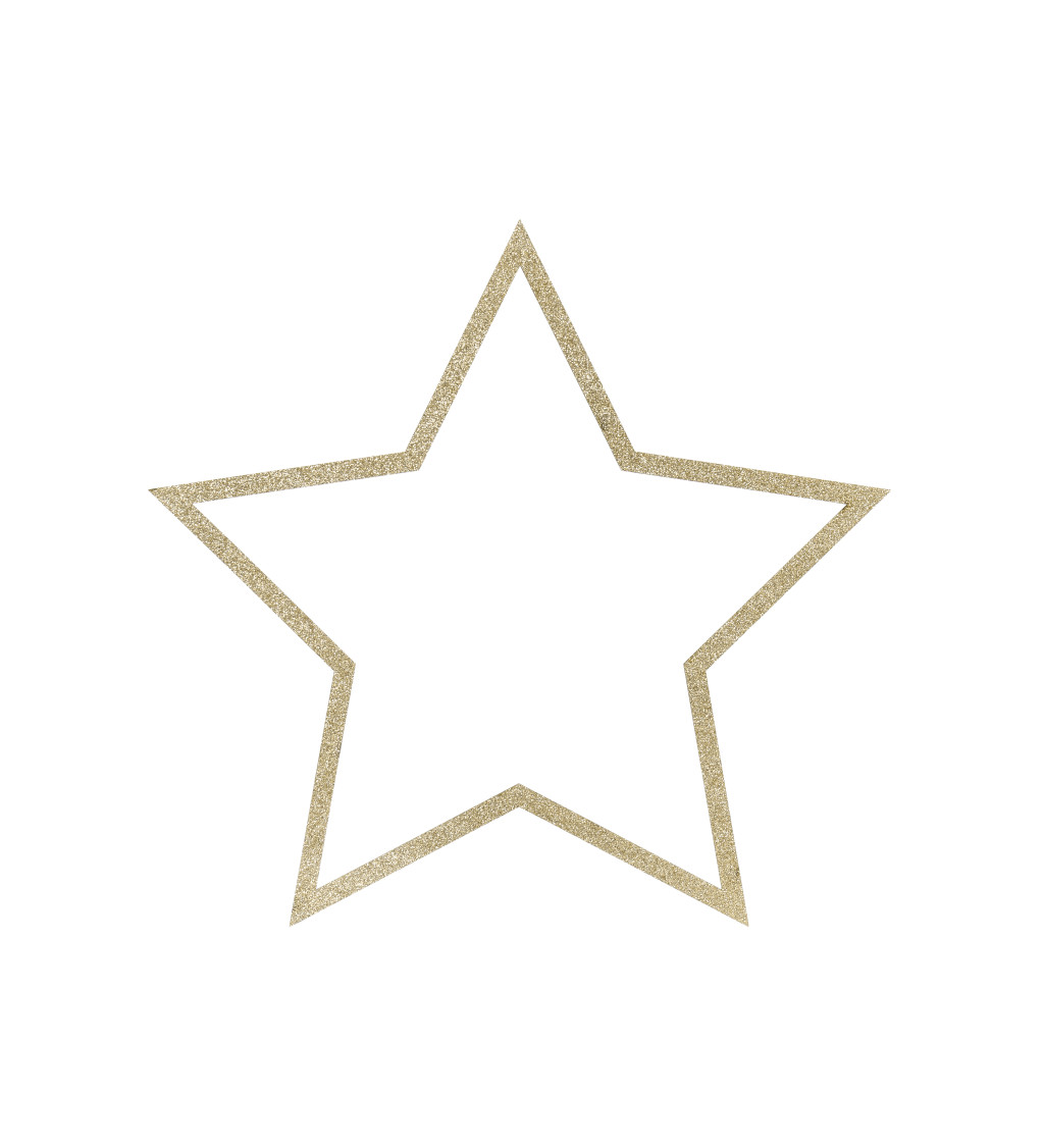 Závěsná dekorace - zlatá hvězda