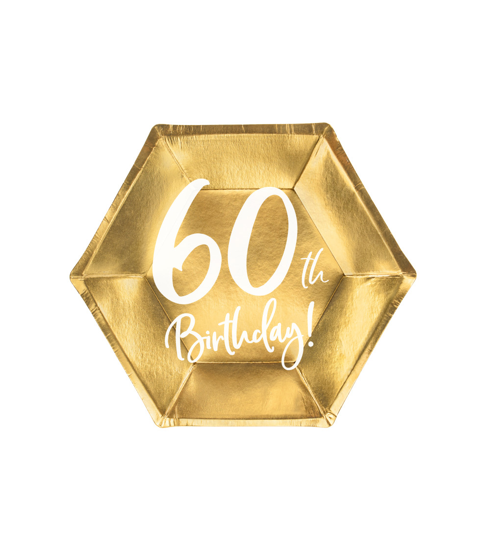 Talířky 60. narozeniny - zlaté
