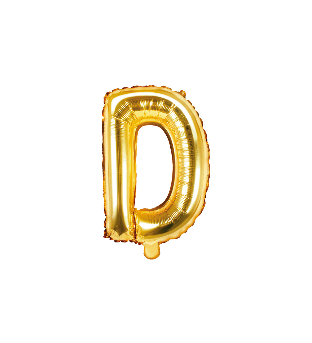 Foliový balonek zlatý D