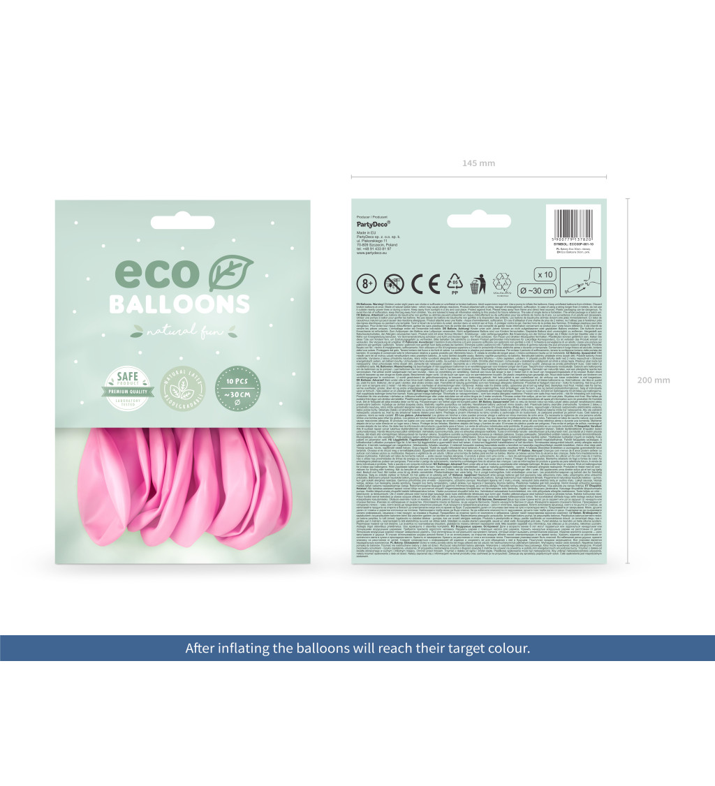 ECO balónky- pastelově růžová