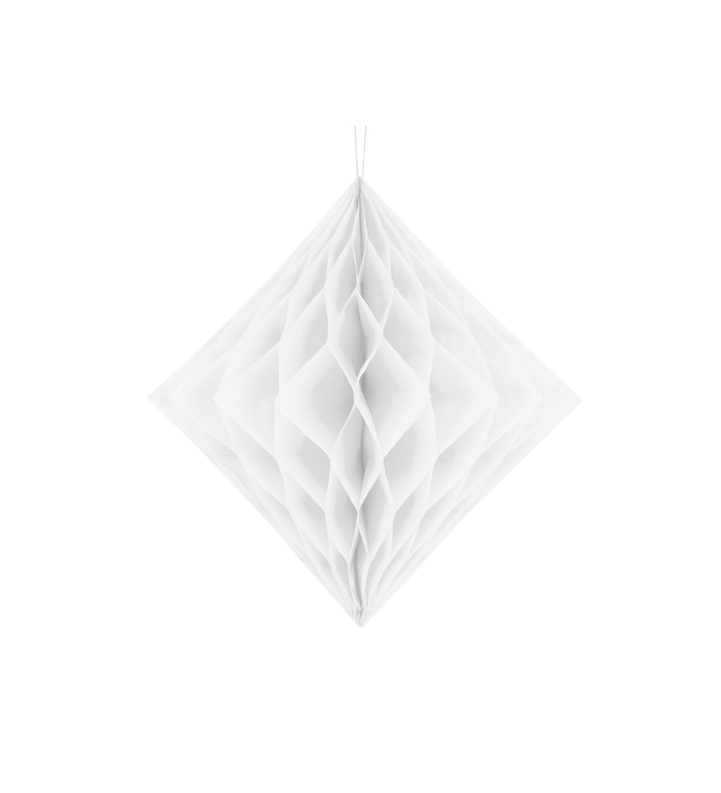 Lampion diamant - Bílý
