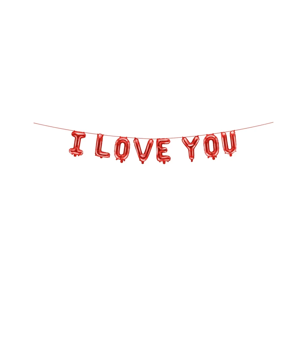 Balónkový nápis - I love you