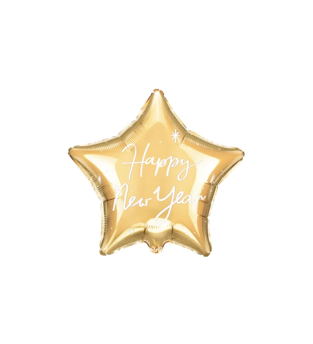 Fóliový balónek hvězdy - Happy New Year