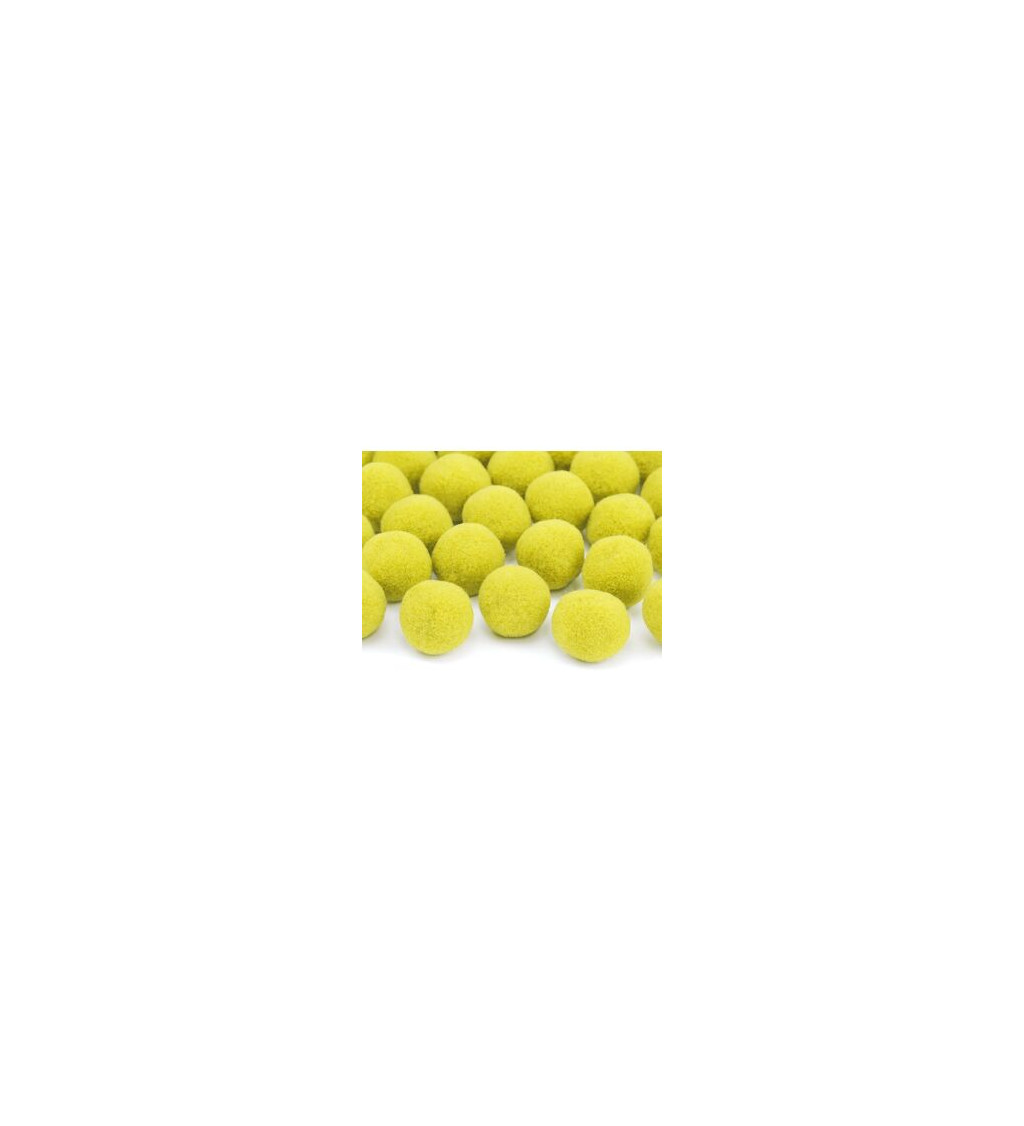 Plyšové kuličky - žlutá