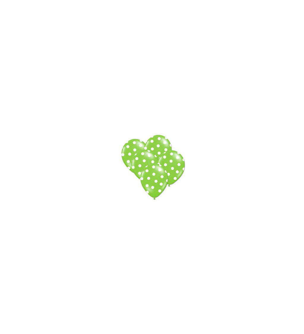 Balónky zelené s puntíky