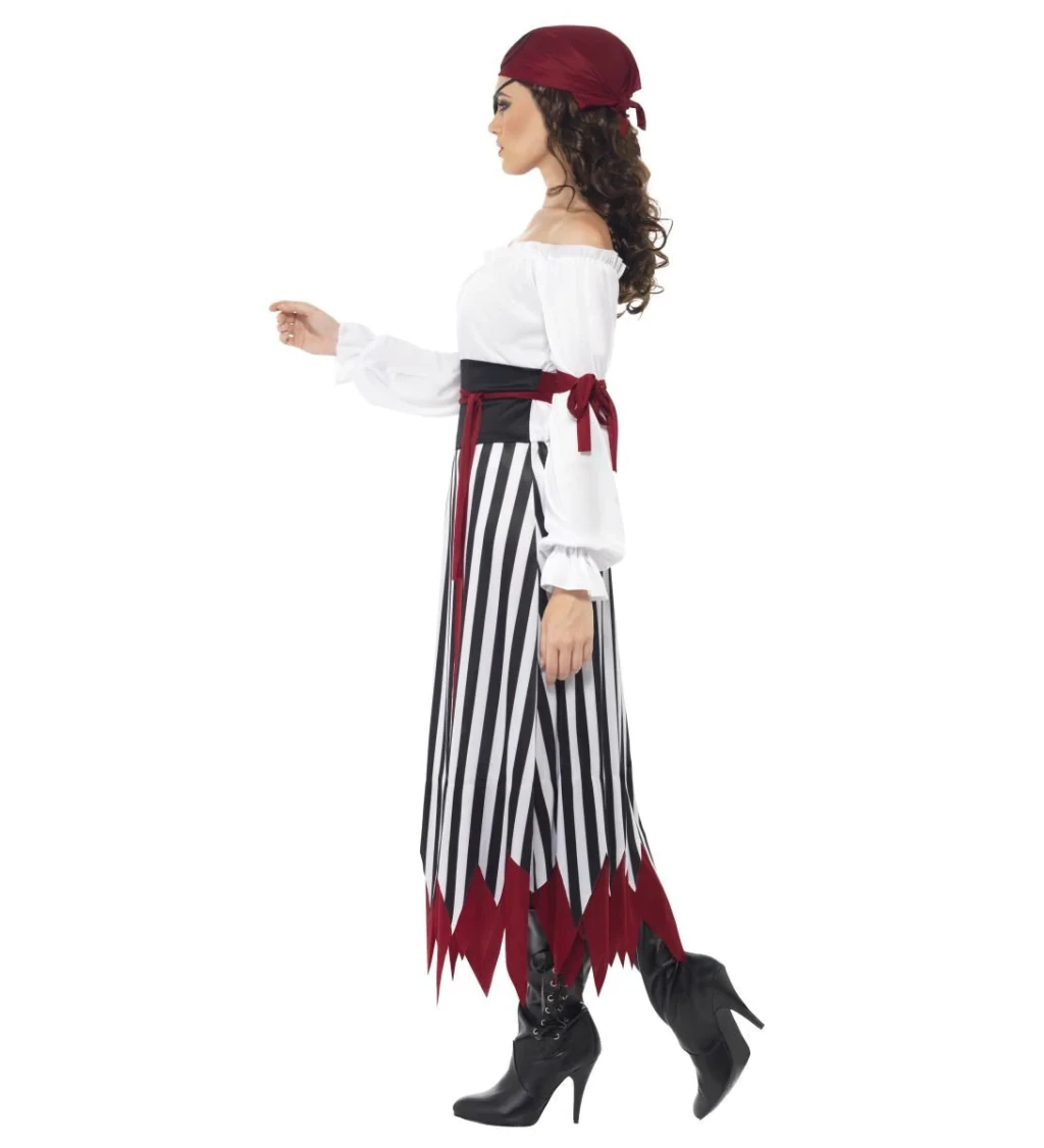 Kostým - Pirátka, dlouhé šaty