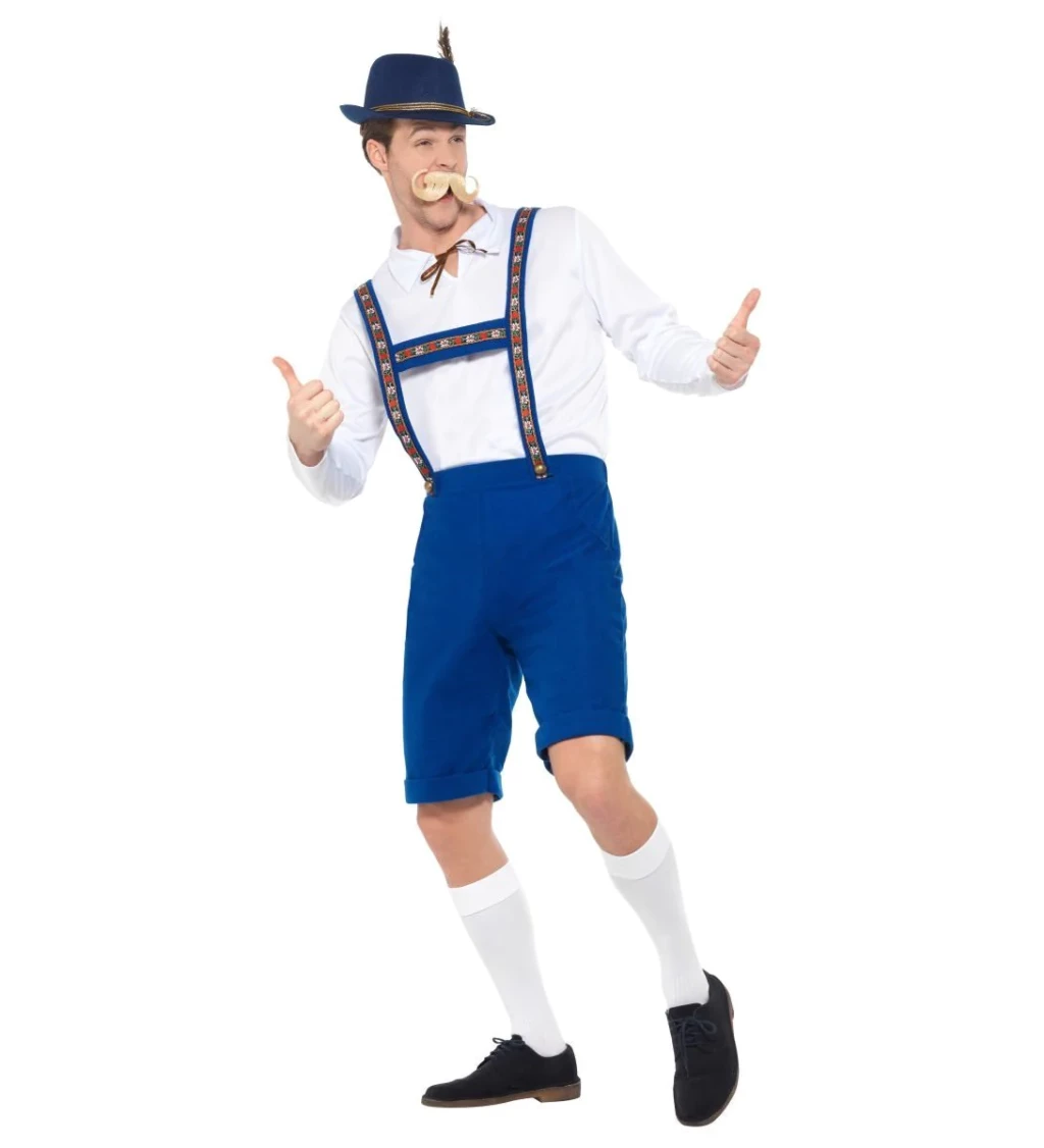 Bavorský kostým - modré kalhoty