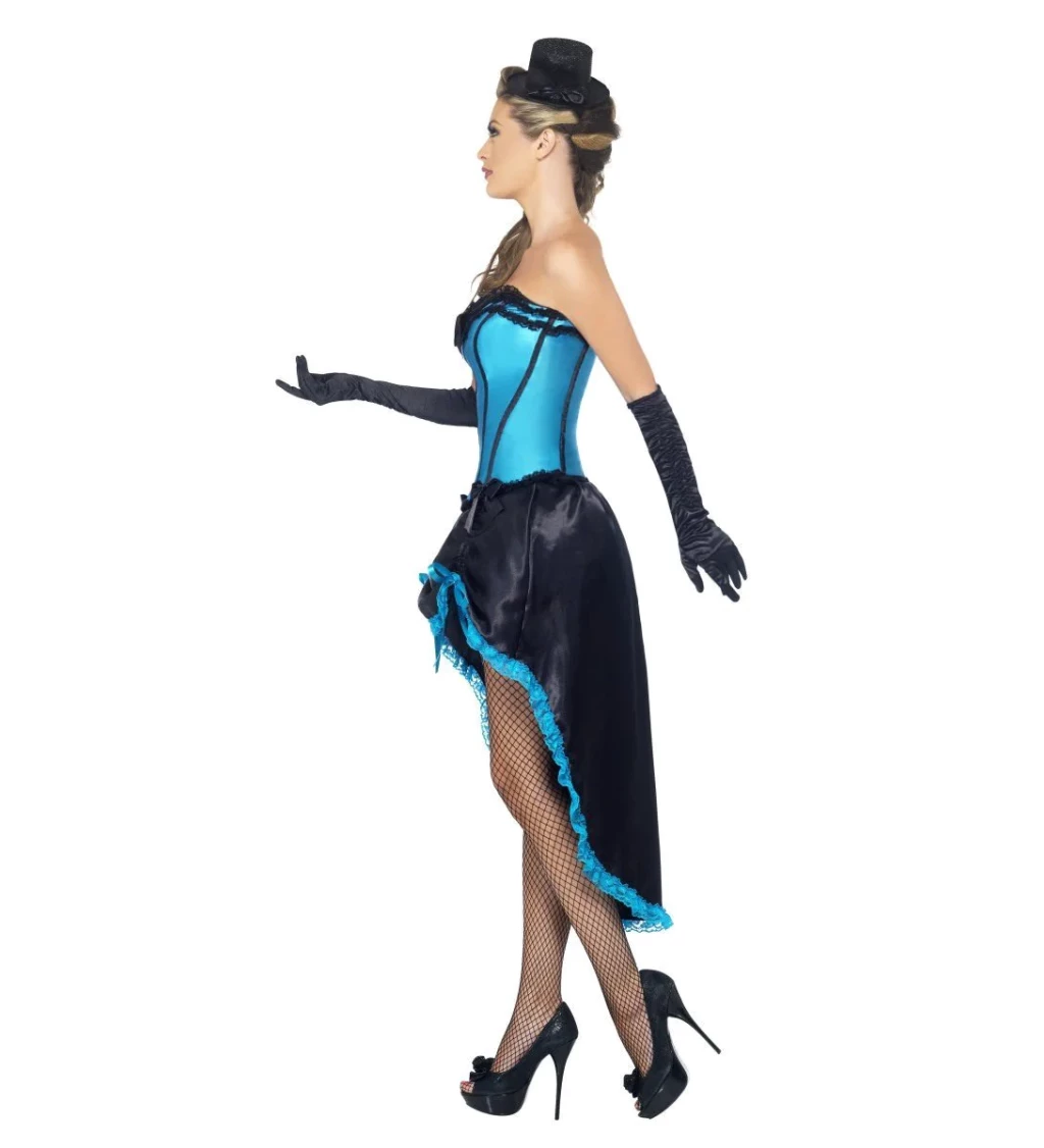 Kostým - Sexy barová tanečnice, barva modrá