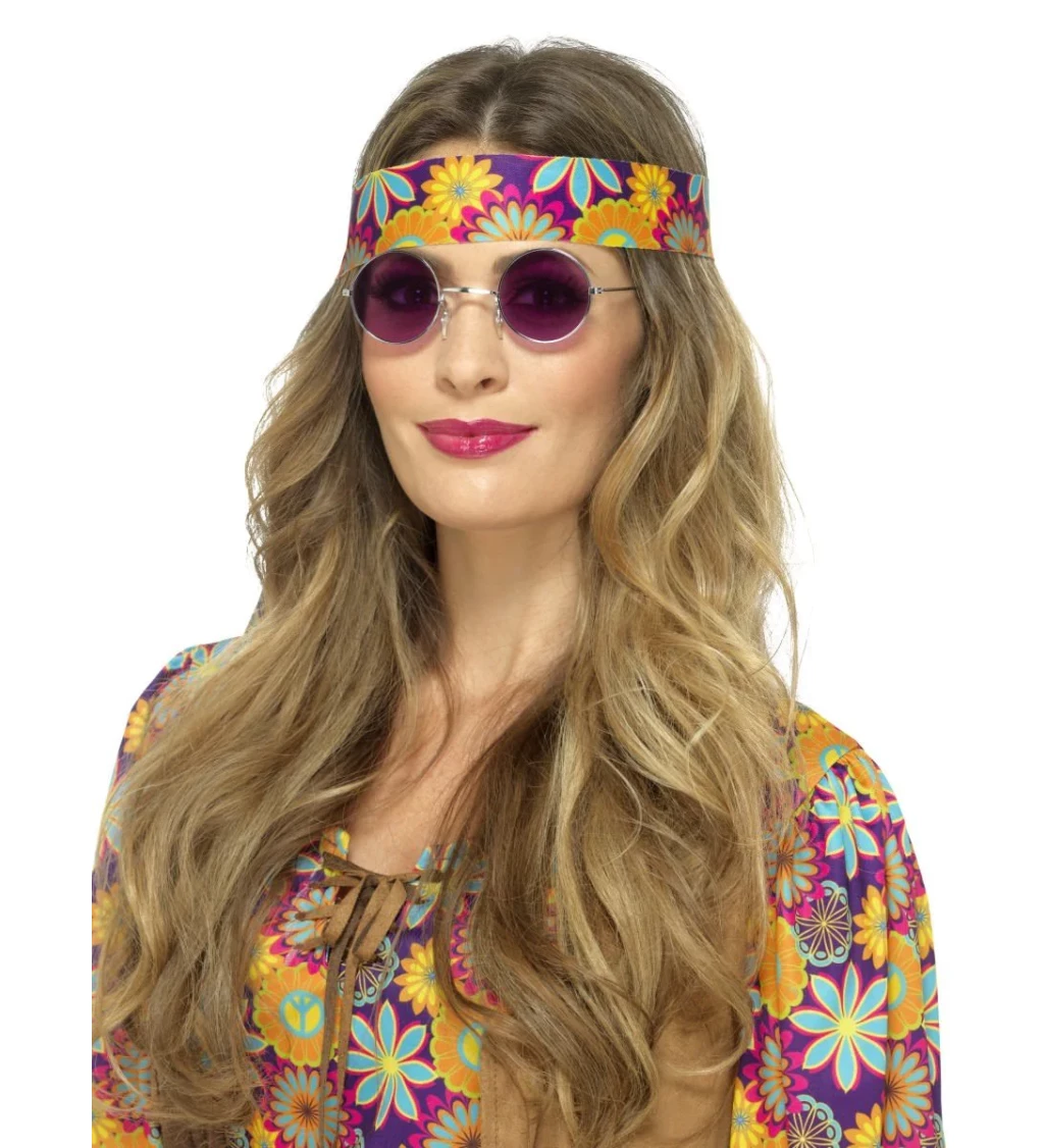 Hippie fialové brýle