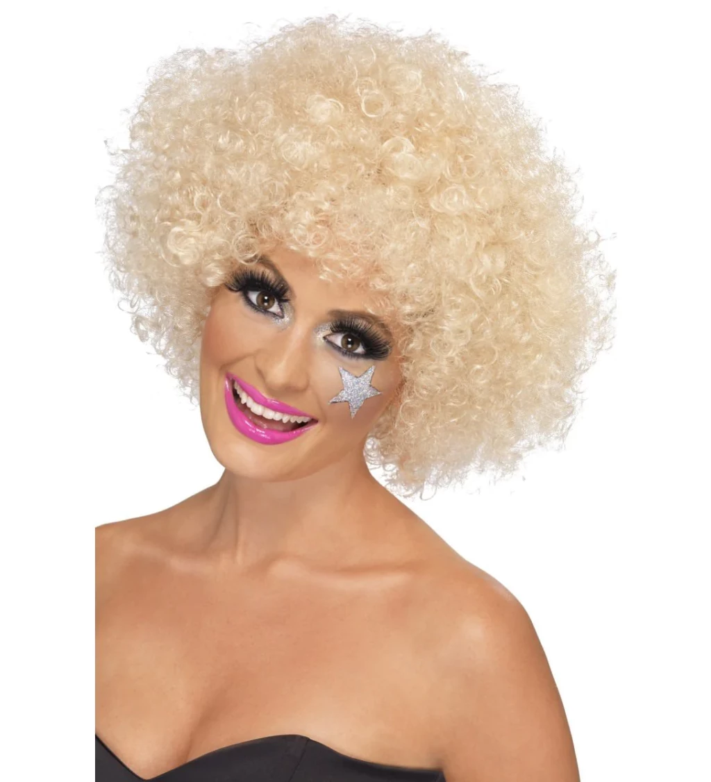 Paruka Afro Economy - barva blond