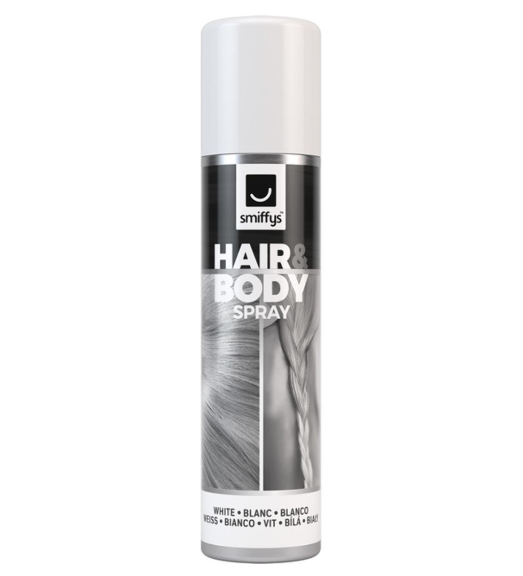 Barevný UV sprej na vlasy a kůži- bílý