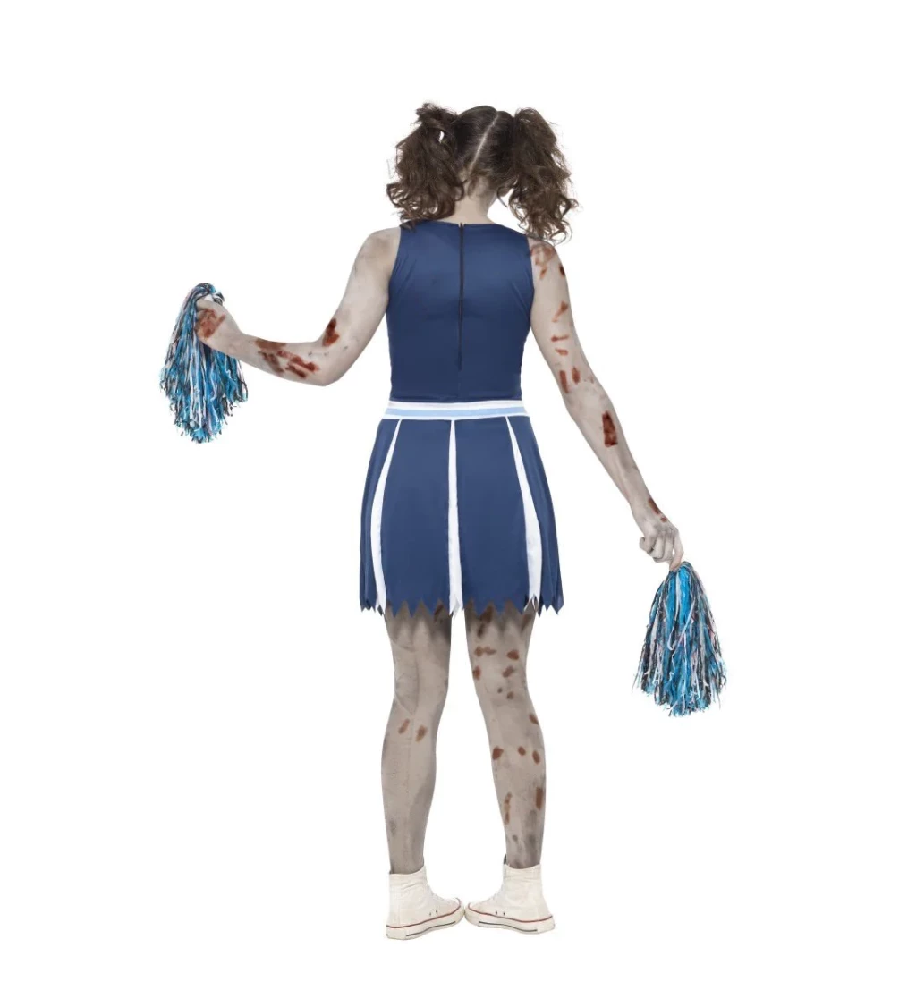 Kostým - modrá zombie roztleskávačka