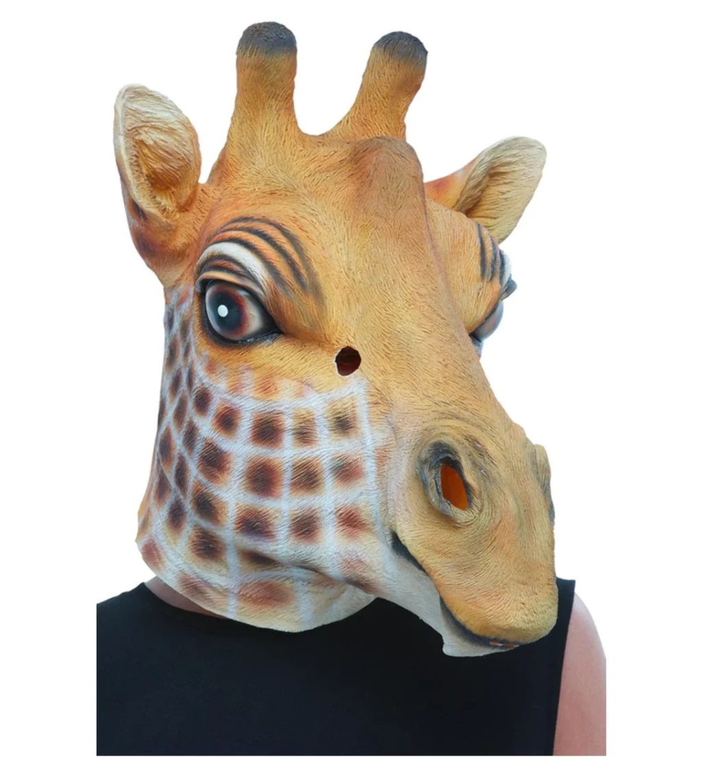 Žirafa celohlavová latexová maska