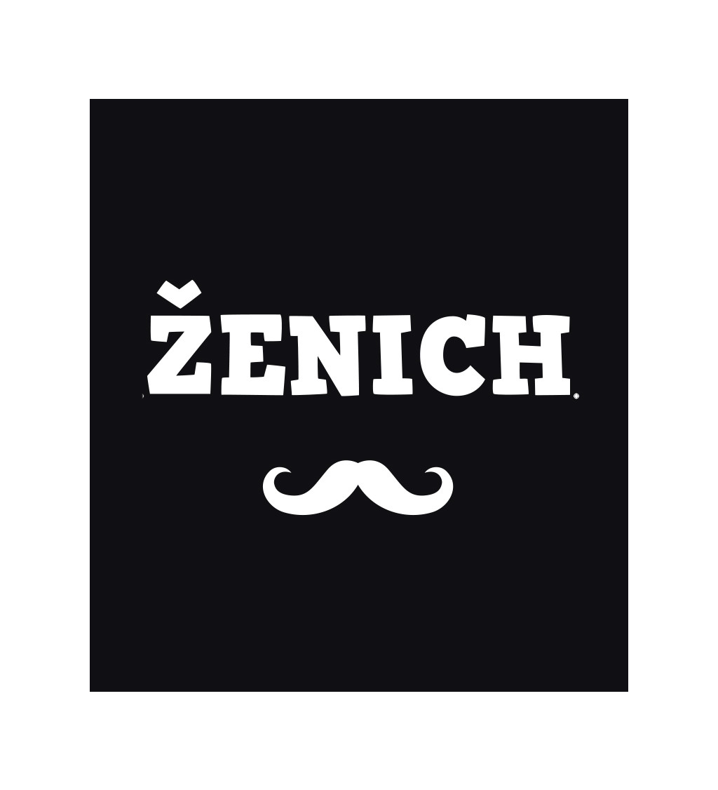 Černé tričko - Ženich knír