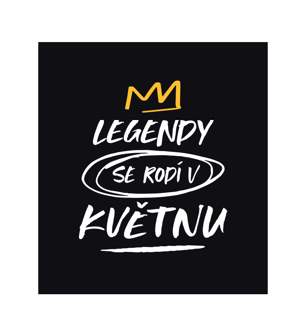 Pánské triko černé - Legendy se rodí v květnu