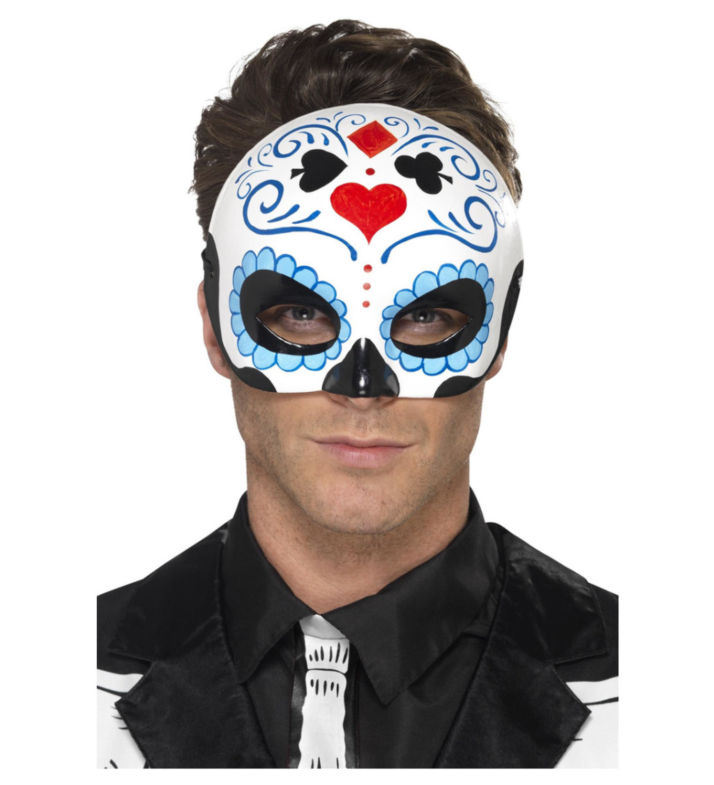 day of the dead eyemask blue